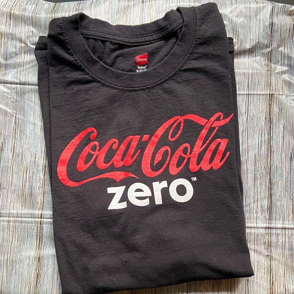 Hanes Black Tee with Coca-Cola Zero Logo
